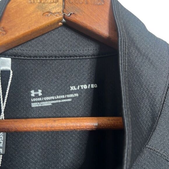 NWT Under Armour Loose UPF 50+ Quarter Zip Pullover Activewear Top Black XL - Picture 5 of 8
